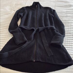 Simply Vera Vera Wang Black Cardigan Sweater with Belt